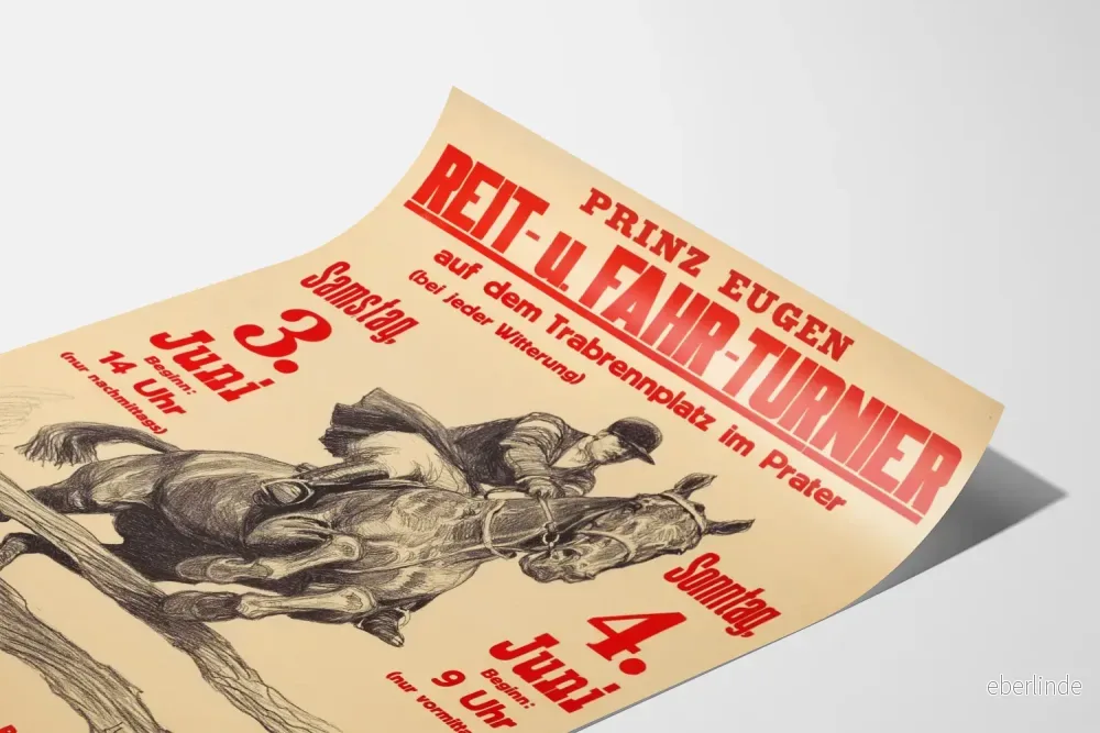 Vintageposter av Prins Eugen-tävlingen vid Prater - Bild 3