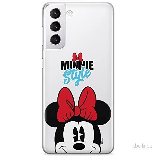 ERT GROUP mobiltelefonfodral för Samsung S21 originalt och officiellt licensierat Disney mönster Minnie 027 optimalt anpassad till formen på mobiltelefonen, gedeeltelijk transparant 5903932377446
