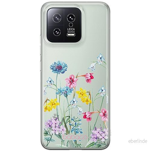 ERT GROUP mobiltelefonfodral för Xiaomi 13 originalt och officiellt licensierat Babaco mönster Flowers 040 optimalt anpassad till formen på mobiltelefonen, gedeeltelijk transparant 5905511905361