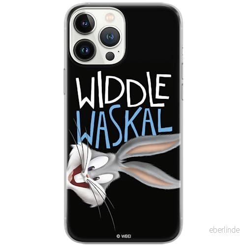 ERT GROUP mobiltelefonfodral för Iphone 13 PRO originalt och officiellt licensierat Looney Tunes mönster Bugs 004 Vit optimalt anpassad till formen på mobiltelefonen, fodral tillverkad av TPU plast 5903932877717