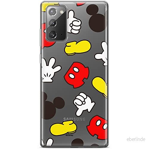 ERT GROUP mobiltelefonfodral för Samsung GALAXY NOTE 20 originalt och officiellt licensierat Disney mönster Mickey 046 optimalt anpassad till formen på mobiltelefonen, gedeeltelijk transparant 5905131807120
