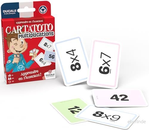 Cartatoto multiplikationer pedagogiska kortspel 3114520065191