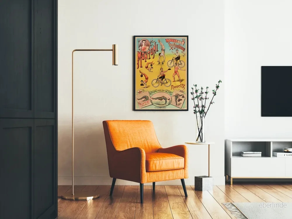 Vintageposter Montoni Artistisk gymnast - Unik väggdekoration - Bild 2
