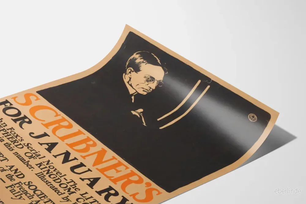 Vintage Scribner's poster för januari - Retro väggdekoration - Bild 3