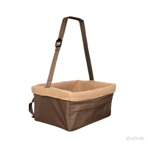 PetSafe Happy Ride boostersäte hundbarnstol för bilar, lastbilar och 4 x s rem som är lätt att justera hållbart fleecefoder maskintvättbart rengöra brun upp till 5 kg 729849168664