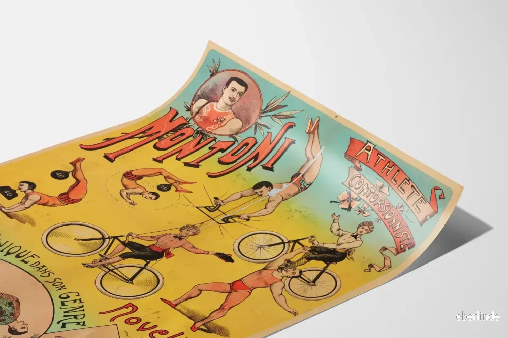 Vintageposter Montoni Artistisk gymnast - Unik väggdekoration - Bild 3