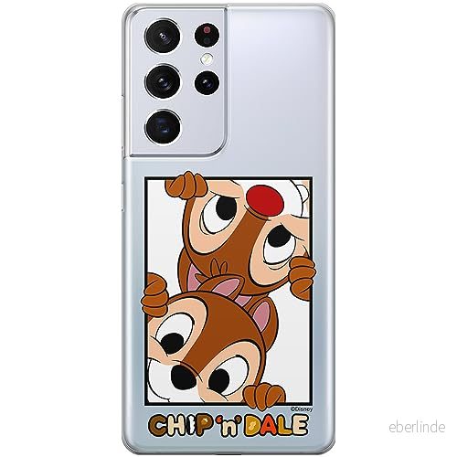 ERT GROUP mobiltelefonfodral för Samsung S21 ULTRA originalt och officiellt licensierat Disney mönster Chip & Dale 005 optimalt anpassad till formen på mobiltelefonen, gedeeltelijk transparant 5905795021856