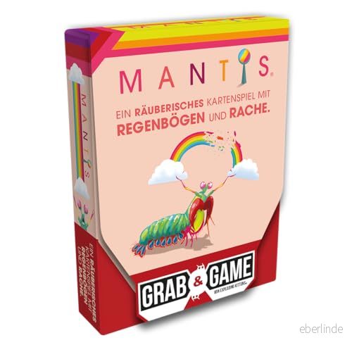 Exploding Kittens, Mantis: Grav & Game, Party Kortspel, 2 4 spelare, från 7+ år, 10 minuter, tyska 810083046808