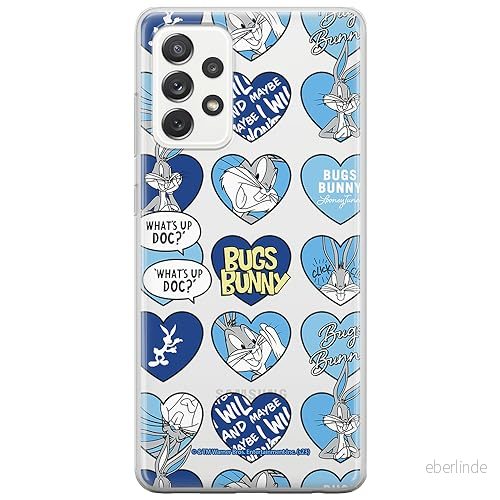 ERT GROUP mobiltelefonfodral för Samsung A52 5G / LTE 4G A52S originalt och officiellt licensierat Looney Tunes mönster Bugs 021, gedeeltelijk transparant 5905795085421