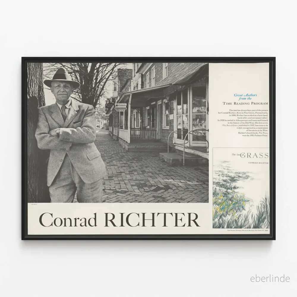 Vintageposter av Conrad Richter – Författare och västernlitteratur Vintageposter av Conrad Richter – Författare och västernlitteratur