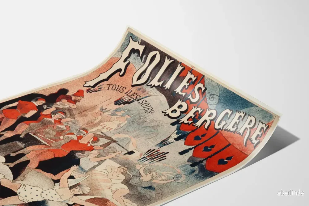 Art Nouveau-Poster Folies Bergère Mars och Venus - Bild 3