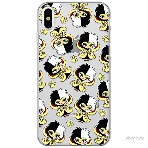 ERT GROUP mobiltelefonfodral för Iphone X/XS originalt och officiellt licensierat Disney mönster Cruella 007 optimalt anpassad till formen på mobiltelefonen, gedeeltelijk transparant 5905131491305