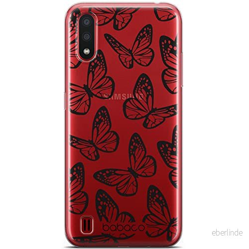 ERT GROUP mobiltelefonfodral för Samsung A01 originalt och officiellt licensierat Babaco mönster Butterflies 002 optimalt anpassad till formen på mobiltelefonen, gedeeltelijk transparant 5904805705731