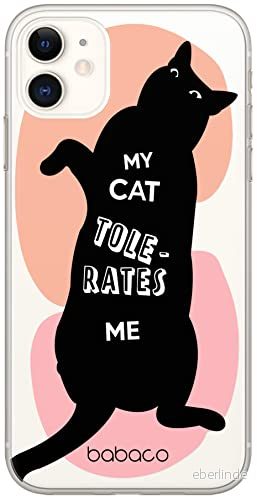 ERT GROUP mobiltelefonfodral för Iphone 11 originalt och officiellt licensierat Babaco mönster Cats 003 optimalt anpassad till formen på mobiltelefonen, gedeeltelijk transparant 5905131110749