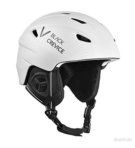 Black Crevice unisex vuxna skidhjälm rand, vit kolmatta/svart, XS (5354 cm) 9120090700572