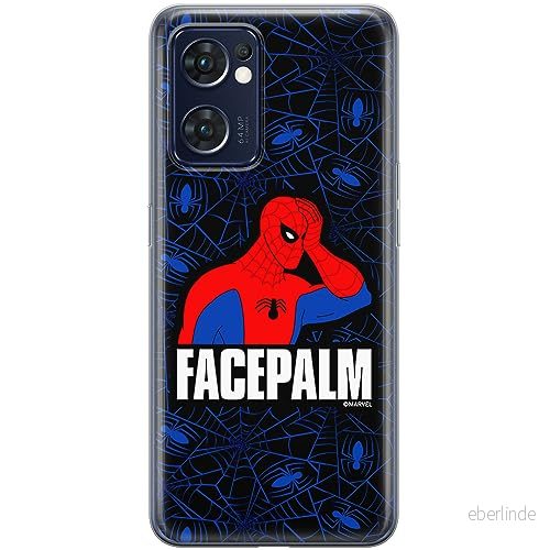 ERT GROUP mobiltelefonfodral för Oppo RENO 7 5G originalt och officiellt licensierat Marvel mönster Spider Man 029 optimalt anpassad till formen på mobiltelefonen, fodral tillverkad av TPU plast 5905795006594