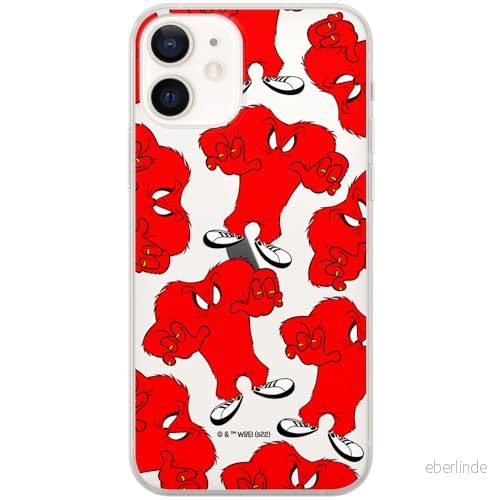 ERT GROUP mobiltelefonfodral för Iphone 12 Mini originalt och officiellt licensierat Looney Tunes mönster Gossamer 001 optimalt anpassad till formen på mobiltelefonen, gedeeltelijk transparant 5905511675042