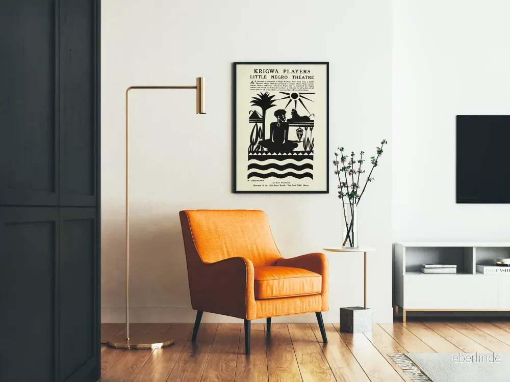 Dekorativ poster Black Theatre Harlem vintage - konstnärlig affisch i svartvitt - Bild 2