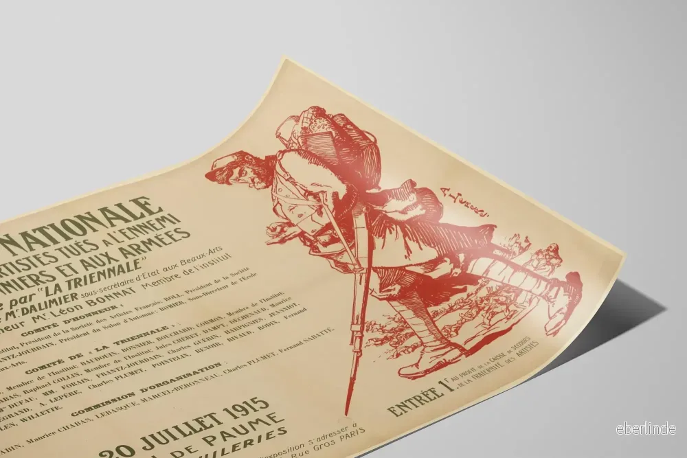 Vintageaffisch för nationell utställning av skadade och fångar konstnärer 1915 - Bild 2