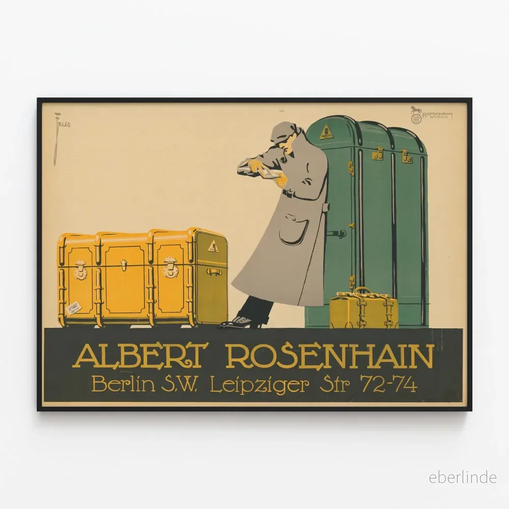 Vintageposter Albert Rosenhain Berlin Leipzig Str 72-74 Vintageposter Albert Rosenhain Berlin Leipzig Str 72-74