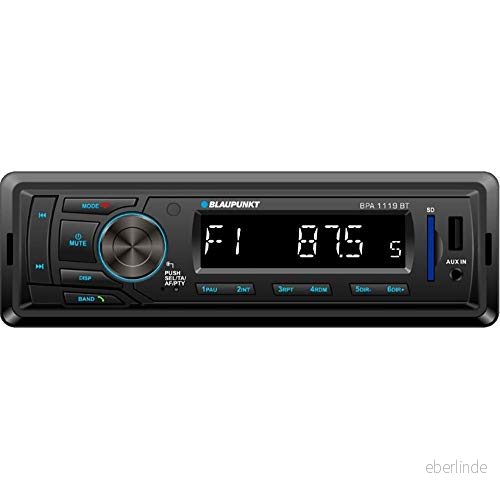 Blaupunkt BPA1119BT Automatisk radio 1 DIN, Bluetooth, USB, Svart 4260499851958