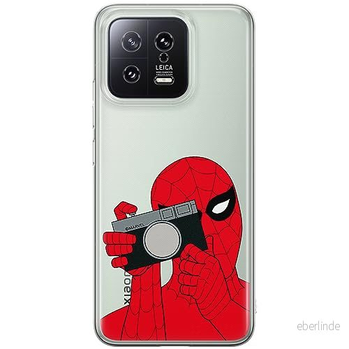 ERT GROUP mobiltelefonfodral för Xiaomi 13 originalt och officiellt licensierat Marvel mönster Spider Man 026 optimalt anpassad till formen på mobiltelefonen, gedeeltelijk transparant 5905795002930
