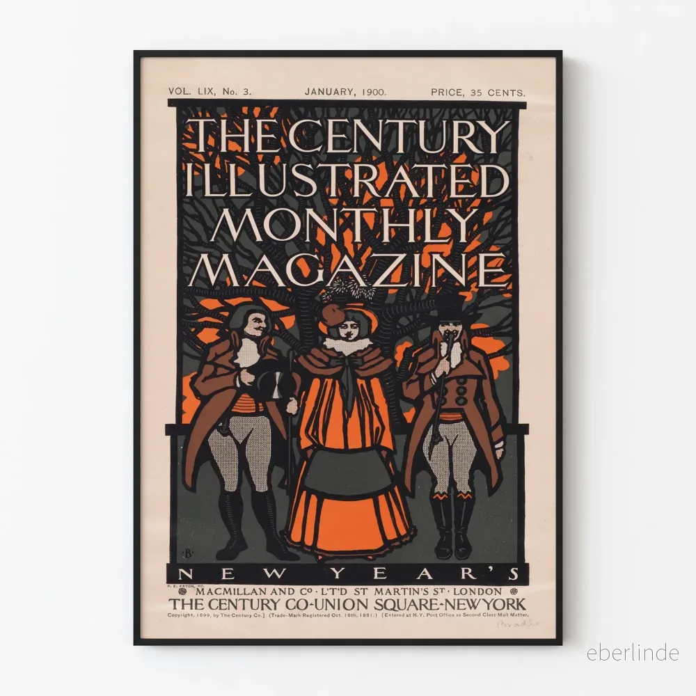 Vintageposter The Century Illustrated Monthly Magazine Nyår 1900