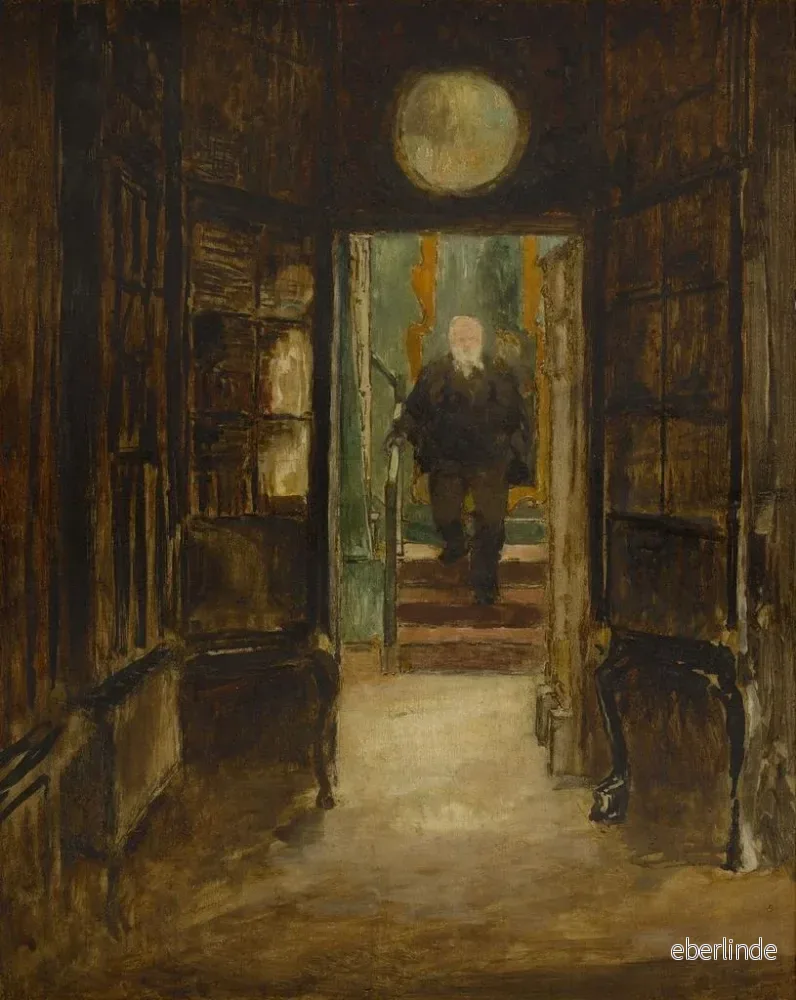 Målning Victor Hugo ättling till sitt arbetsrum, Hauteville House - Georges Hugo | Konsttryck - Bild 2