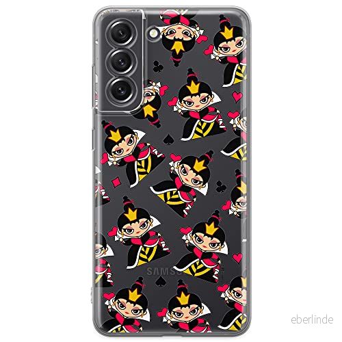 ERT GROUP mobiltelefonfodral för Samsung S21 FE originalt och officiellt licensierat Disney mönster Queen of Hearts 002 optimalt anpassad till formen på mobiltelefonen, gedeeltelijk transparant 5905131434289