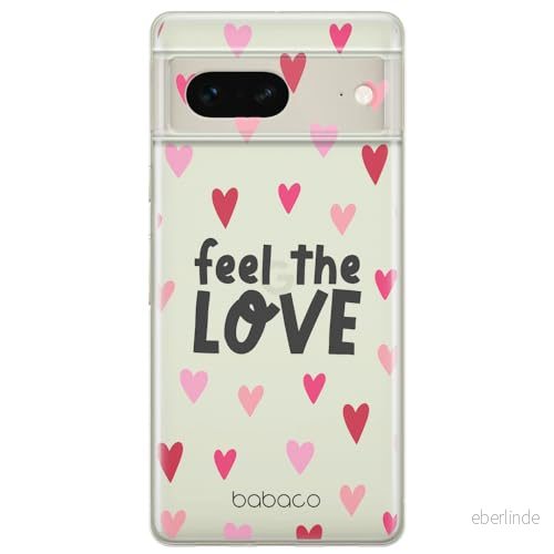 ERT GROUP mobiltelefonfodral för Google PIXEL 7 originalt och officiellt licensierat Babaco mönster Feel the love 001 optimalt anpassad till formen på mobiltelefonen, gedeeltelijk transparant 5905795146788