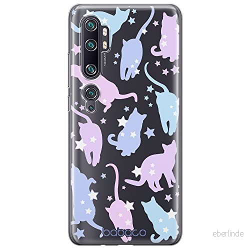 ERT GROUP mobiltelefonfodral för Xiaomi MI NOTE 10 / PRO originalt och officiellt licensierat Babaco mönster Cats 016 anpassad till formen på mobiltelefonen, gedeeltelijk transparant 5905131104311