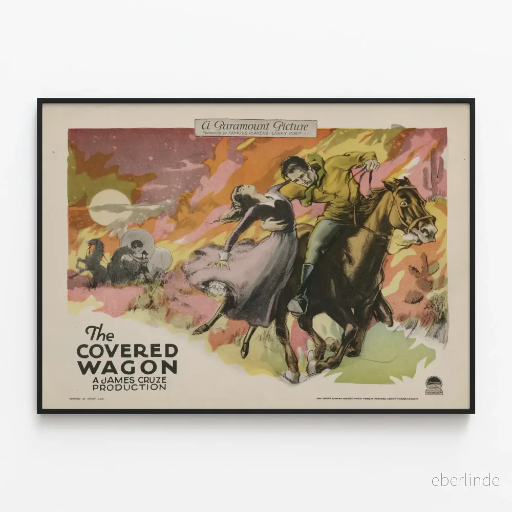 Vintageposter The Covered Wagon för väggdekoration Vintageposter The Covered Wagon för väggdekoration