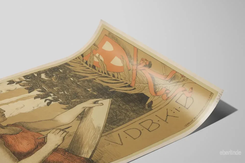 Kunstnärsposter vintage Verein Deutscher Bildender Künstler 1895 - Bild 2