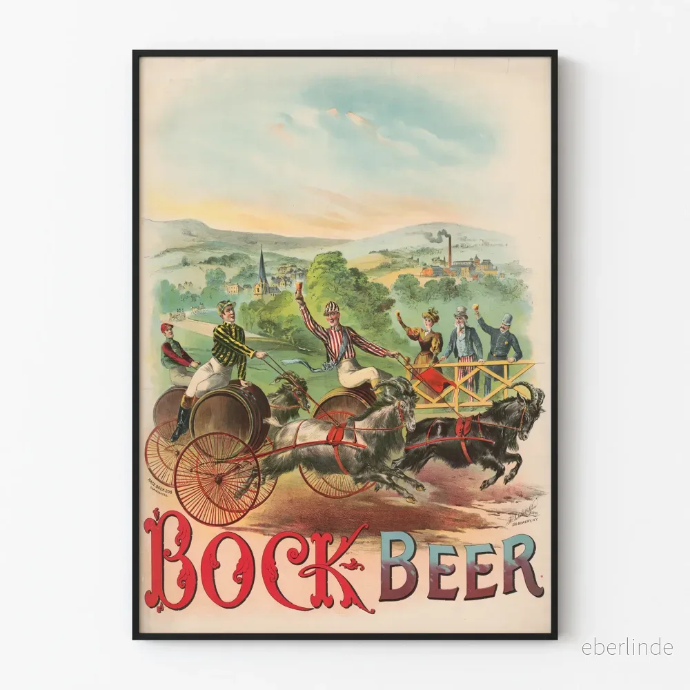 Vintageposter Bock Beer – Retro och originell väggdekoration