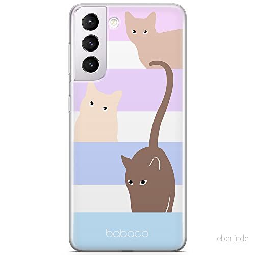 ERT GROUP mobiltelefonfodral för Samsung S21 PLUS originalt och officiellt licensierat Babaco mönster Cats 014 optimalt anpassad till formen på mobiltelefonen, fodral tillverkad av TPU plast 5905131096203