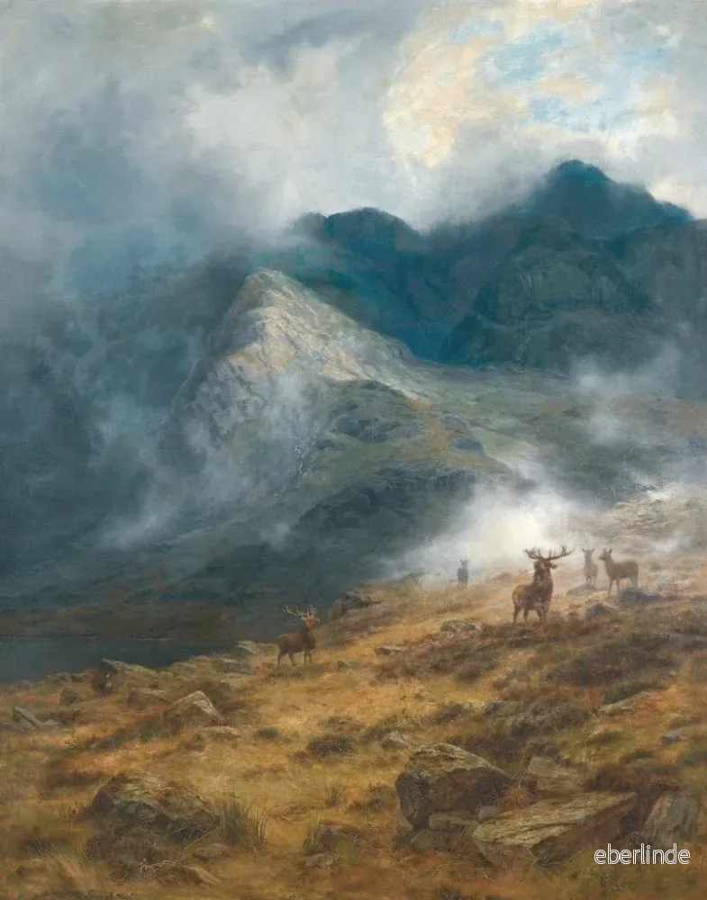 Målning Efter regn, ett landskap i Highlands - Louis Bosworth Hurt | Konsttryck - Bild 2