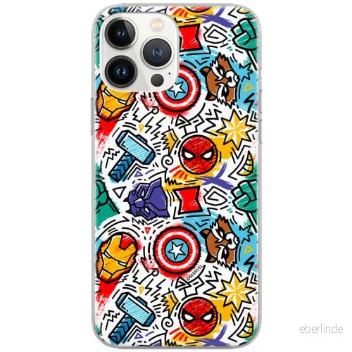 ERT GROUP mobiltelefonfodral för Apple Iphone X/XS originalt och officiellt licensierat Marvel mönster Avengers 027 Vit anpassad till formen på mobiltelefonen, fodral tillverkad av TPU plast 5904805199288