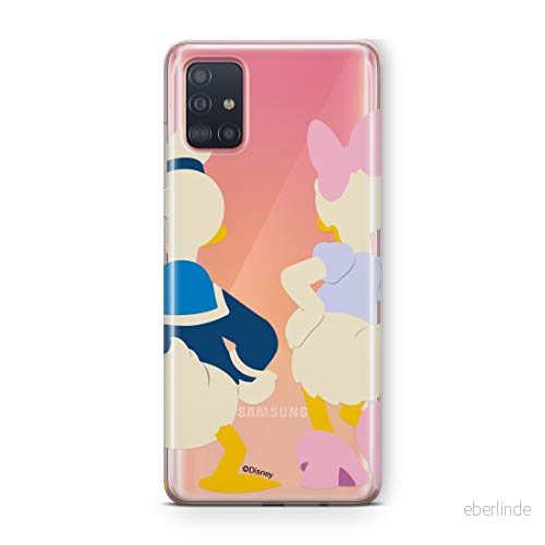 ERT GROUP mobiltelefonfodral för Samsung A51 originalt och officiellt licensierat Disney mönster Donald & Daisy 001 Vit optimalt anpassad till formen på mobiltelefonen, gedeeltelijk transparant 5903537504391
