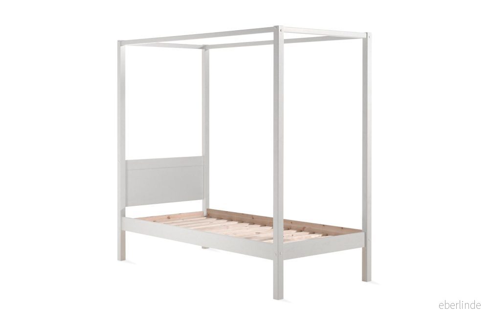 Vipack Himmelsäng Pino 90×200 Cm Vit 5420070229098 Vipack Himmelsäng Pino 90×200 Cm Vit 5420070229098