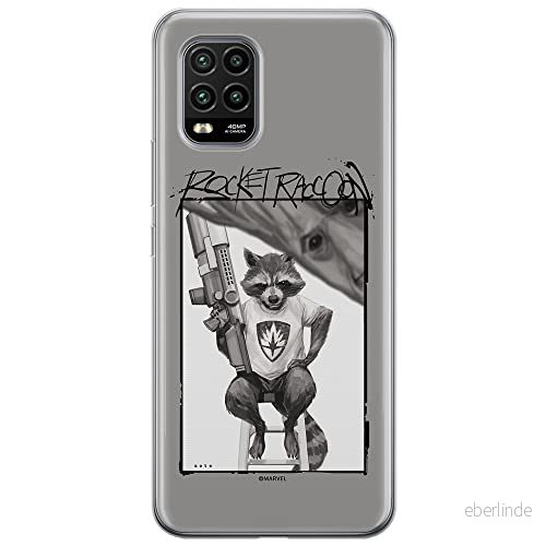 ERT GROUP mobiltelefonfodral för Xiaomi MI 10 LITE originalt och officiellt licensierat Marvel mönster Rocket 004 optimalt anpassad till formen på mobiltelefonen, fodral tillverkad av TPU plast 5903537145686