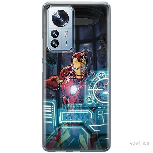ERT GROUP mobiltelefonfodral för Xiaomi 12 PRO originalt och officiellt licensierat Marvel mönster Iron Man 034 optimalt anpassad till formen på mobiltelefonen, fodral tillverkad av TPU plast 5905511770198