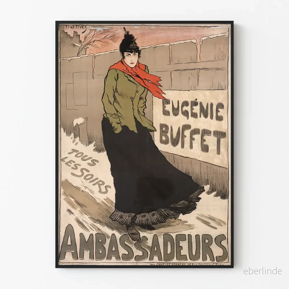 Vintageposter Eugénie Buffet vid Ambassadörerna