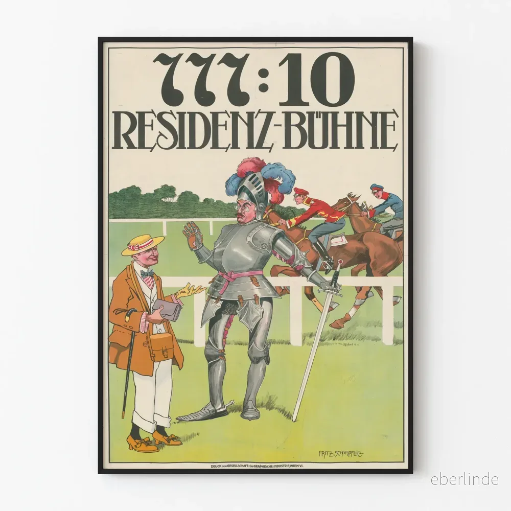 Vintageposter 777:10 Residenz Bühne av Fritz Schönpflug
