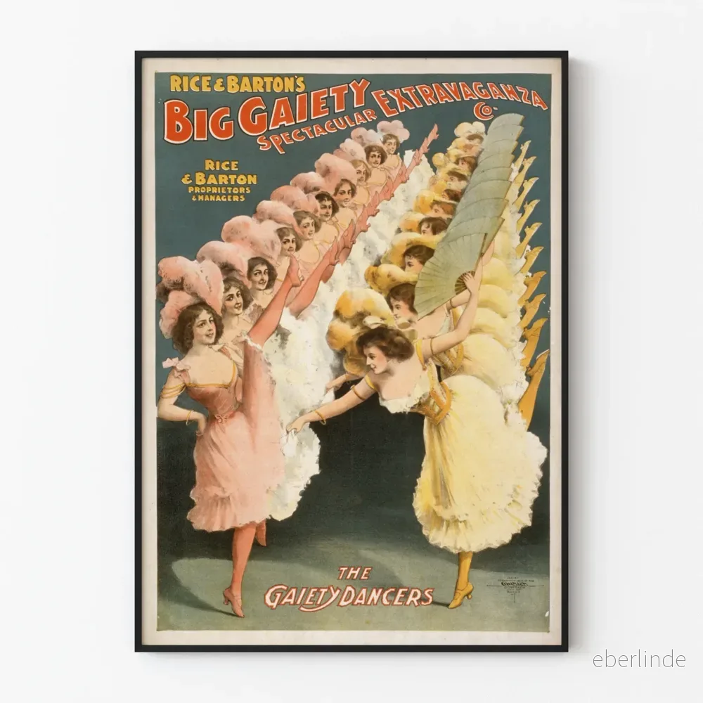 Vintageposter Big Gaiety Spectacular Extravaganza Rice & Barton