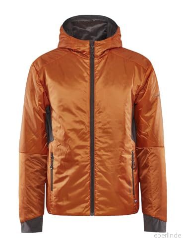 Craft ADV EXPLORE LIGHTWEIGHT Lätt jacka herr S Chestnut Packbar utomhusjacka PrimaLoft isolering 2 fickor med dragkedja huva stretchinsatser vandringsjacka män 7318573980623