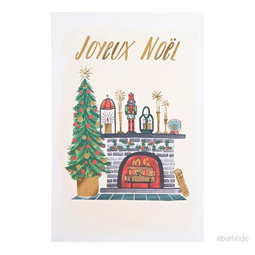 Draeger Paris God jul gratulationskort julspis nyårsafton Hot Gold finish 12 x 17 cm tillverkad i England kuvert ingår FSC papper 3045671075695
