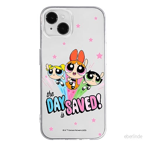 ERT GROUP mobiltelefonfodral för Iphone 14 PLUS originalt och officiellt licensierat The Powerpuff Girls mönster 031, gedeeltelijk transparant 5905511976446