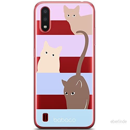 ERT GROUP mobiltelefonfodral för Samsung A01 originalt och officiellt licensierat Babaco mönster Cats 014 optimalt anpassad till formen på mobiltelefonen, gedeeltelijk transparant 5905131066947