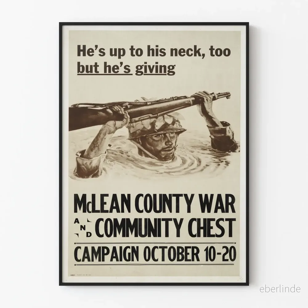 McLean County War och Community Chest kampanjposter
