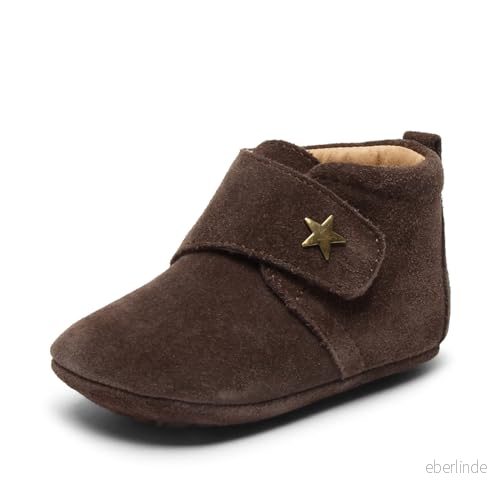 Bisgaard Unisex barn baby star tofflor, Mörkbrun, 19 EU 5715243153899